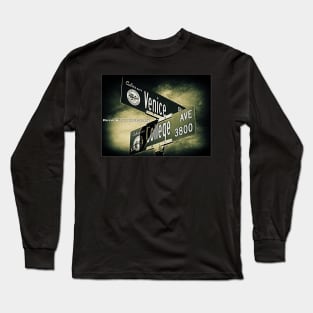 Venice Boulevard & College Avenue, Culver City, California by Mistah Wilson Long Sleeve T-Shirt